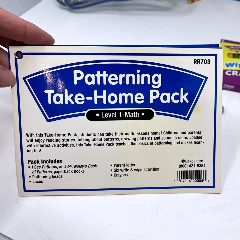 NEW Lakeshore Patterning Take-Home Pack RR703 Level 1 Math Complete 1995 New